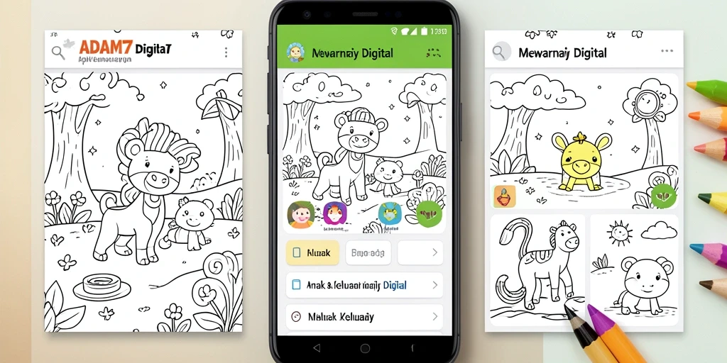 Antarmuka ADAM77 untuk aplikasi Mewarnai Digital yang mudah digunakan.