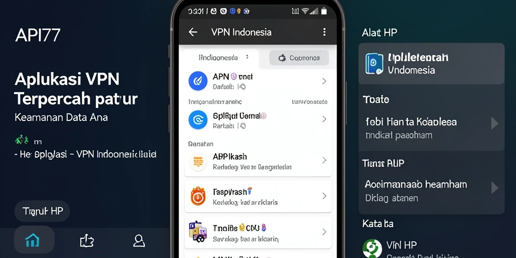 Antarmuka sederhana API77 untuk penggunaan VPN yang efisien.