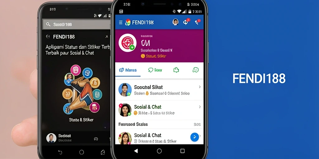 Antarmuka FENDI188 menampilkan beragam stiker unik untuk status.