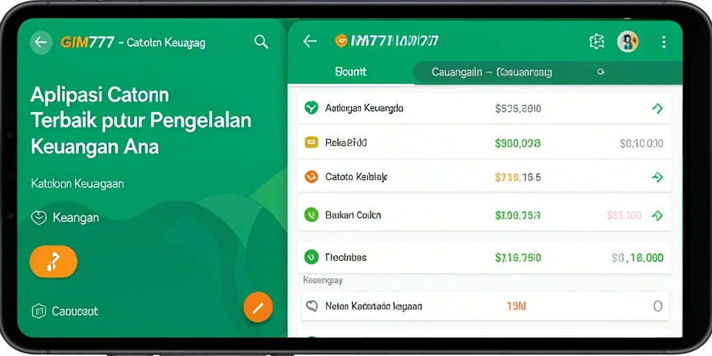 Tampilan antarmuka GIM777 yang memudahkan pencatatan keuangan.