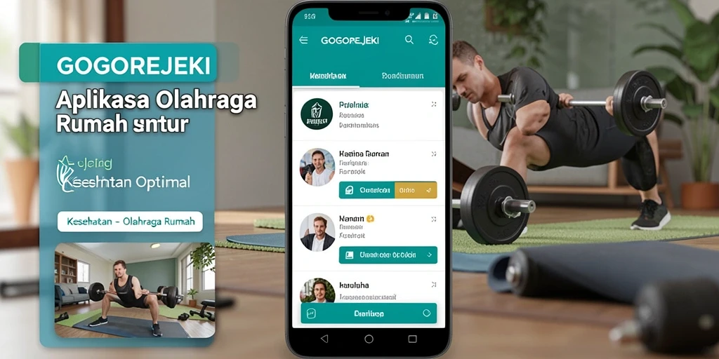 Antarmuka GOGOREJEKI menampilkan program latihan yang menarik dan mudah diikuti.