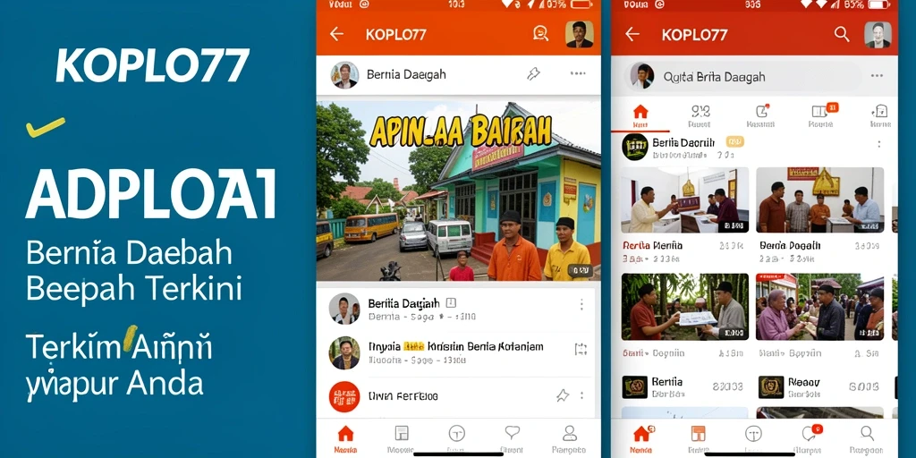 Antarmuka KOPLO77 yang menarik dengan berbagai berita daerah.