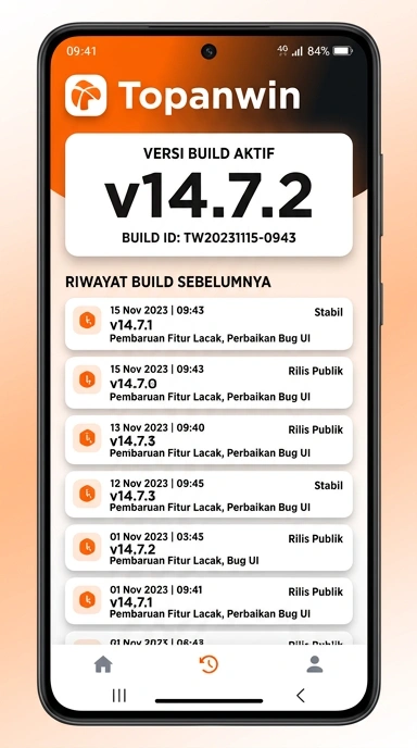 Riwayat Versi Topanwin untuk Pengguna Android